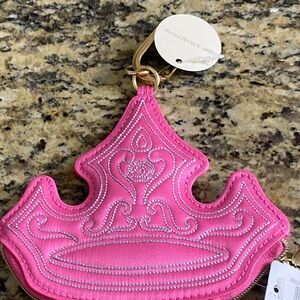 Bath & Body Works Disney Princess Aurora Pink Crown Coin Purse bag charm NWT